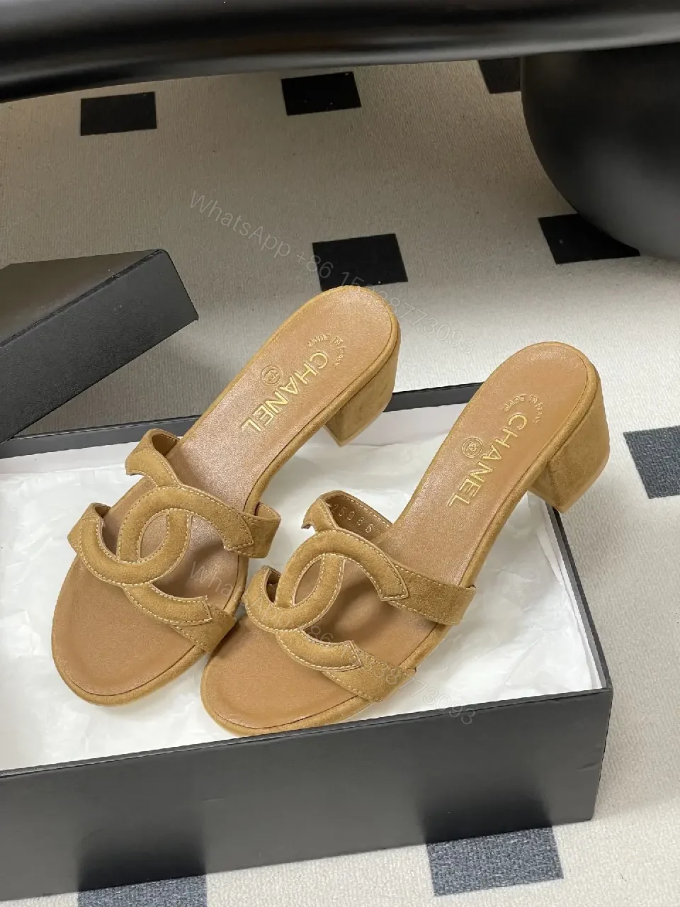 View 3 of Open-Back Suede-Feel Block Heel Sandals: Chic Everyday Comfort