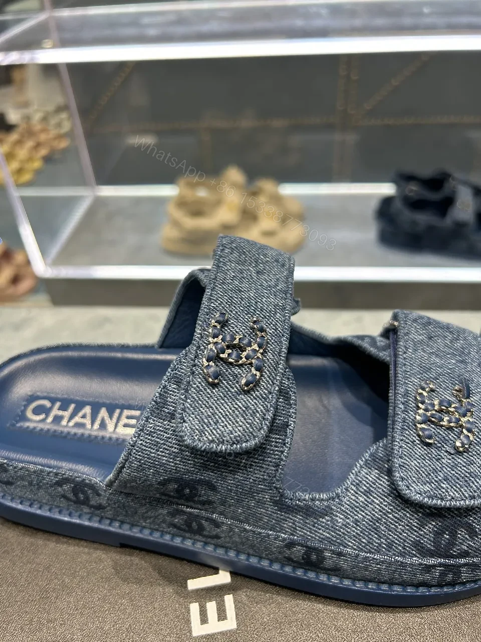 View 3 of Denim-Accent Sandals: Effortless Day-to-Night Comfort