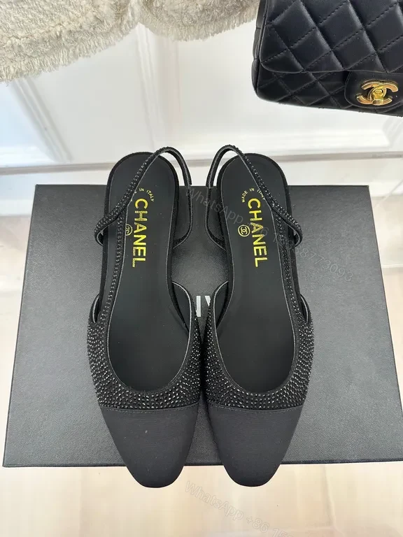 View 8 of Chanel-Inspired Rhinestone Slingback Flats: Everyday Glamour