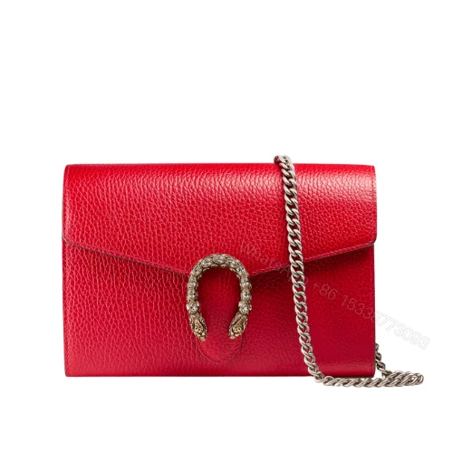 Gucci Women Dionysus GG Supreme Chain Bag Red 20Cm 401231 CAOGX 8990 — view 1