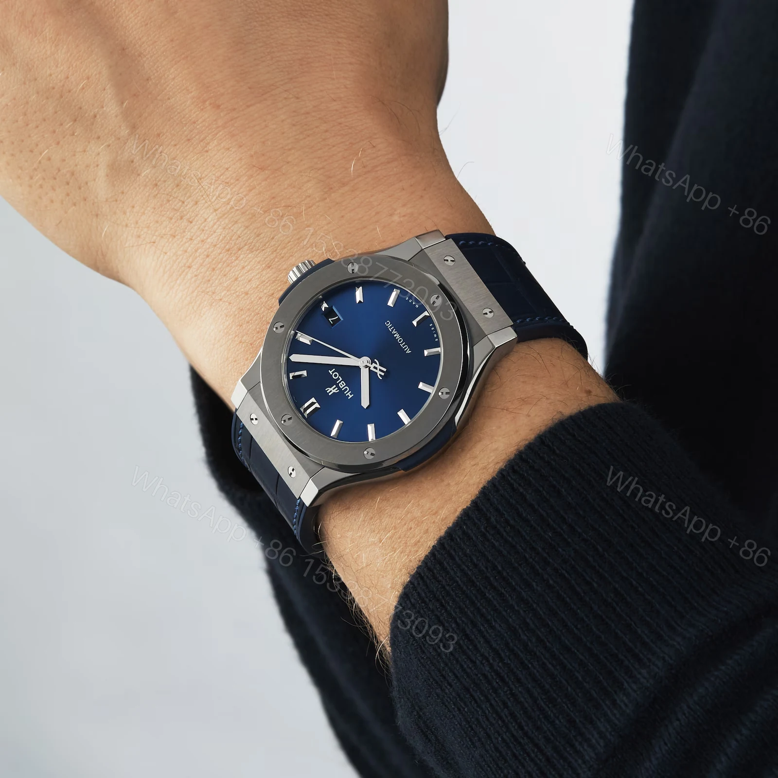 View 2 of Hublot Classic Fusion 45mm Titanium Blue dial