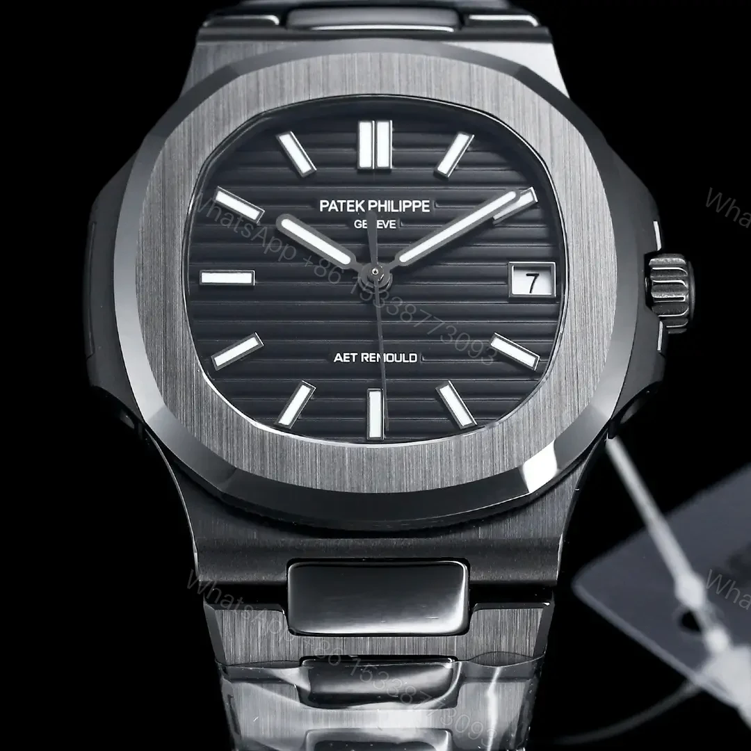 View 5 of Patek Philippe Black Ceramic Nautilus Black Bracelet 40mm PP-NAU-BLK-CER-BR40-V2