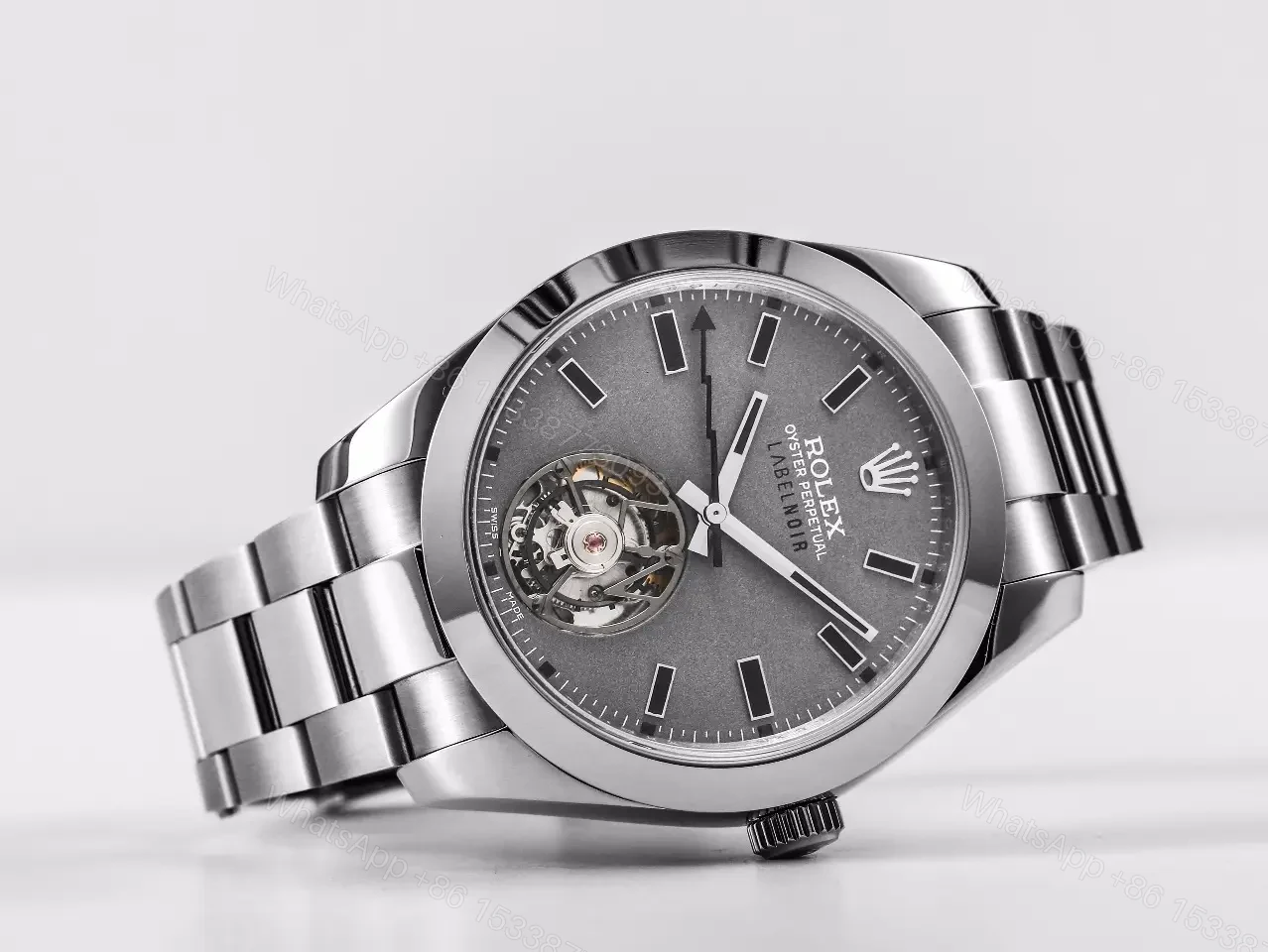 View 8 of Fake Rolex Milgauss Label Noir Tourbillon Slate Grey ROLEX-MILGAUSS-TB-GRY-40