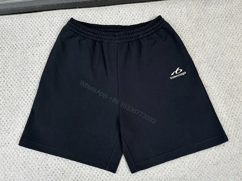 Black Nylon / Balenciaga Logo / Sporty / Elastic Waistband / Shorts — view 1