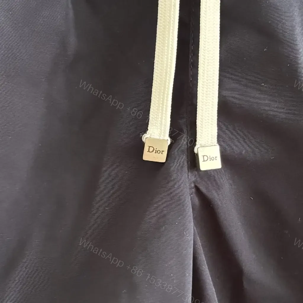 View 7 of Black Nylon Swim Shorts Drawstring Quick-Dry Dior-style