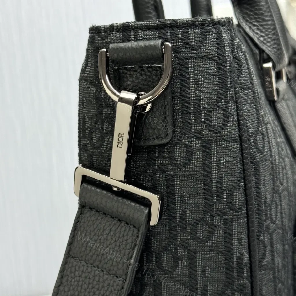 View 8 of Compact Luxury Messenger Backpack: Monogram Texture, All‐Day Comfort