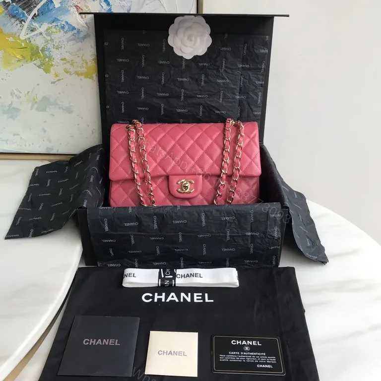 View 4 of Pink Quilted Luxury Messenger Bag with Gold Hardware