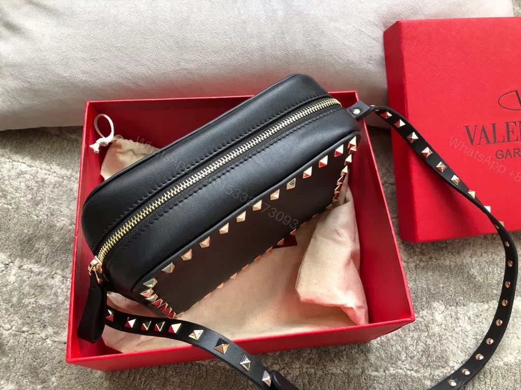 View 5 of Rockstud Crossbody: Compact, Edge-Luxe Leather Bag