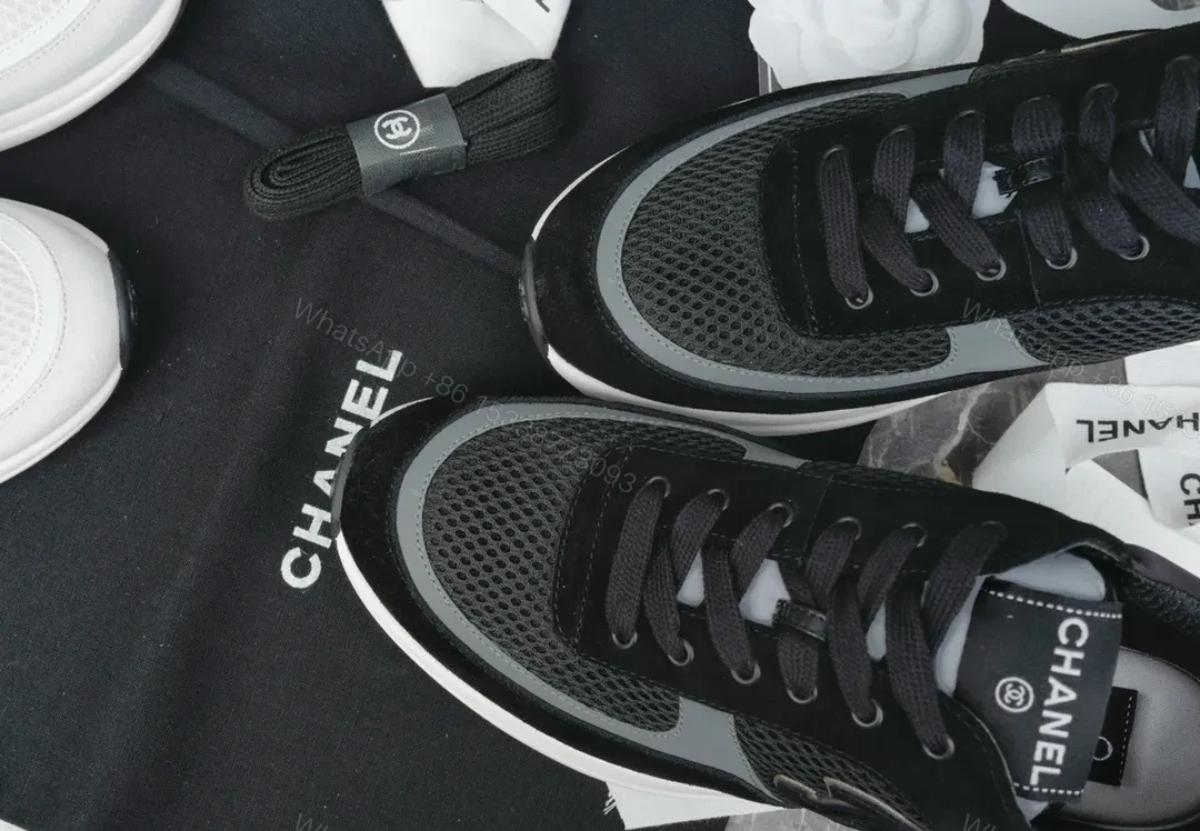 View 2 of Black & Grey Mesh Sneaker – Luxe Comfort, Signature Detailing, Everyday Style