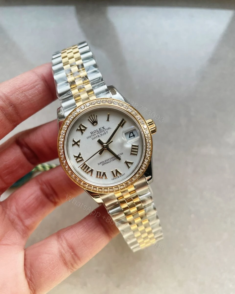 View 2 of Rolex Datejust 31mm 278273 YG/SS White Dial Diamond Bezel