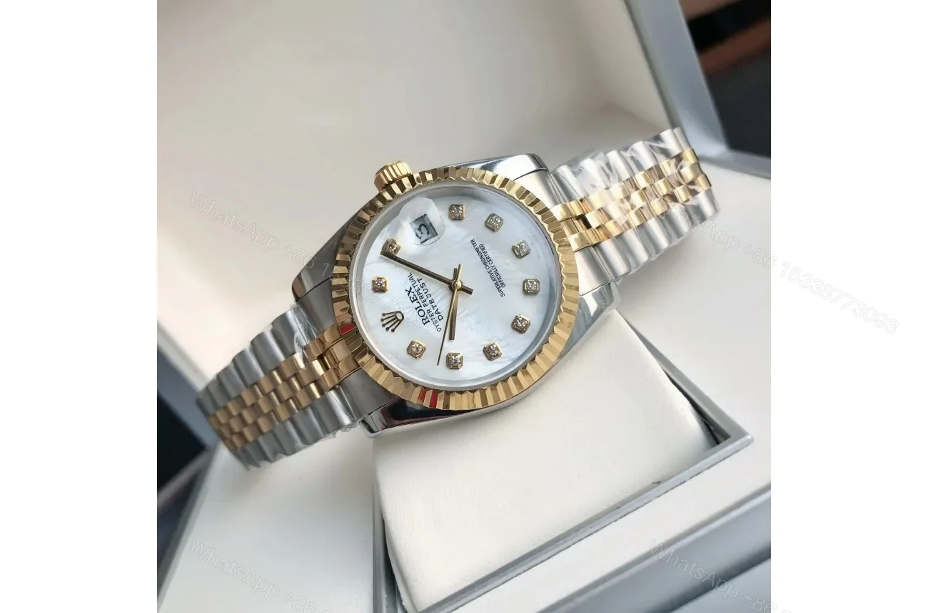 View 7 of Replica Rolex Datejust RG/SS Jub White/Dial 36/28 mm