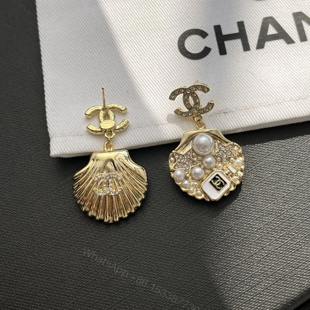 View 3 of CHANEL CLIP ON PENDANT EARRINGS GOLD TONE ABF071 B19292 NADGB