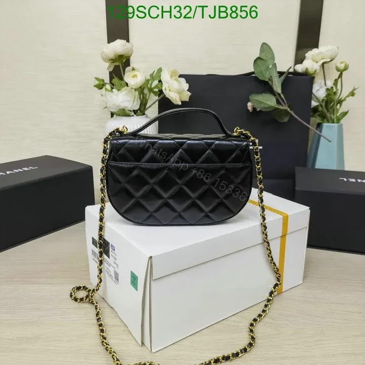 View 3 of Chanel Flap Phone Holder with Chain in Black Leather FB4963