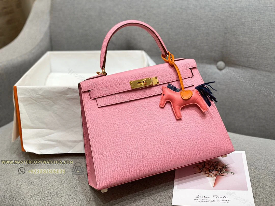 Hermes Kelly 35 Pink Epsom — view 1