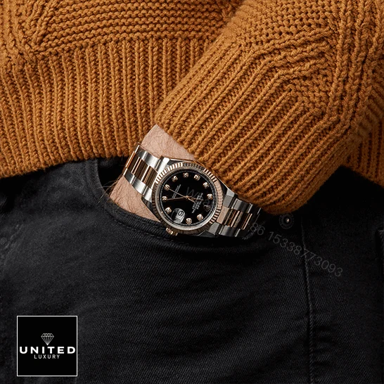 View 8 of Rolex Datejust 126231 Black With Diamond Dial Replica