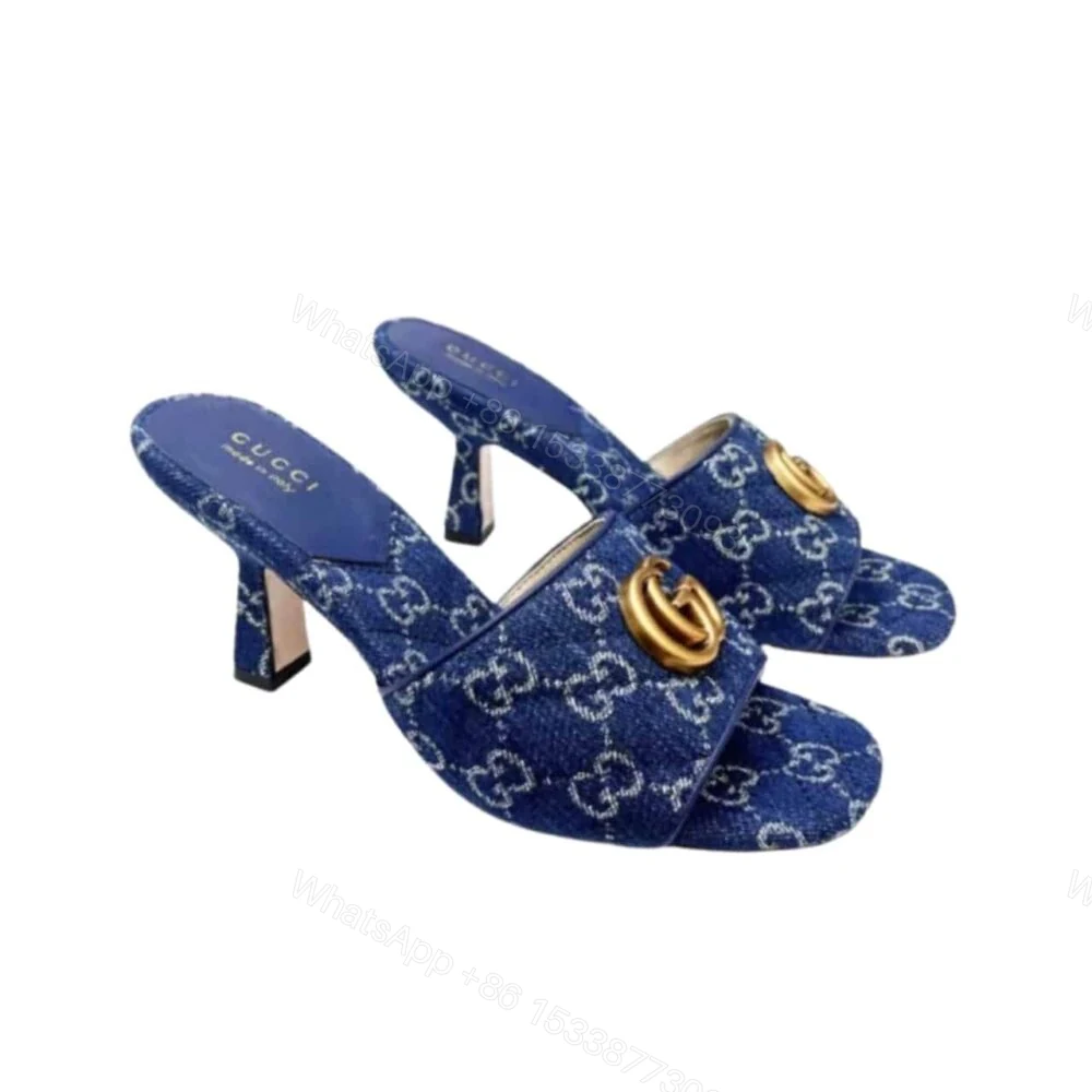 Gucci Women’S GG Denim Sandals — view 1