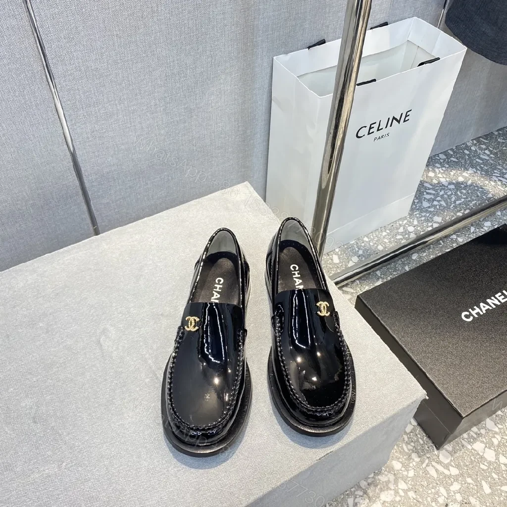 View 9 of Patent Leather Loafer: Chic Shine, Couture Hardware, Slip-On Slim Sole