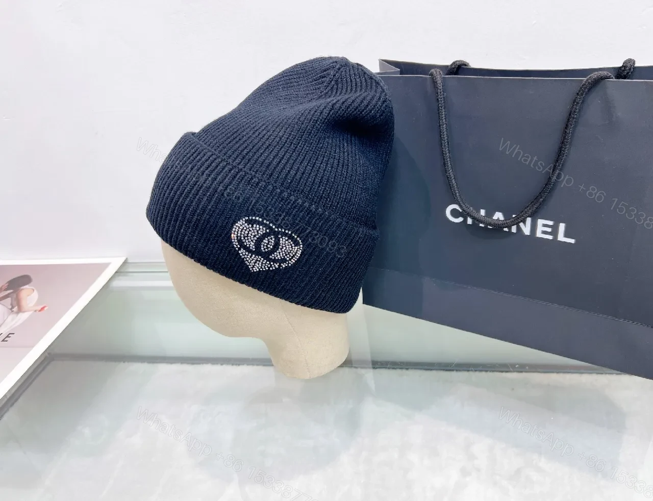 View 3 of Knit Beanie: Soft Ribbed Fold-Over, Luxury Accent, Unisex