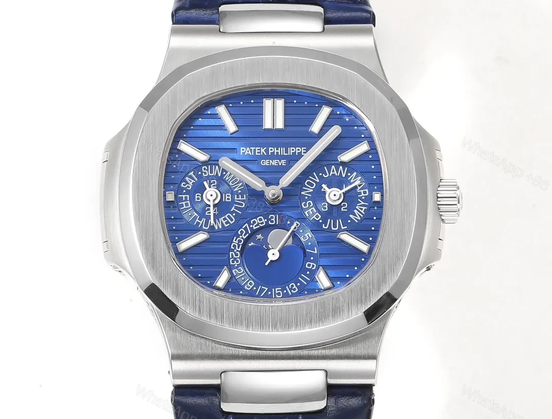 View 2 of Patek Philippe Blue Nautilus Perpetual Watch