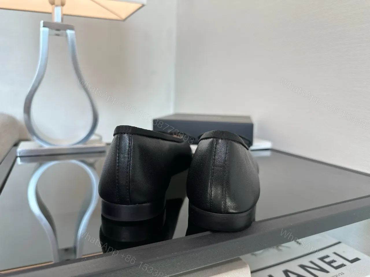 View 2 of Glossy Toe Black Ballet Flats – Luxury Casual Style
