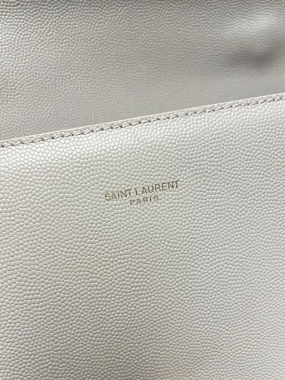 View 5 of Ivory Calfskin Crossbody: Luxury YSL-Style Envelope Handbag