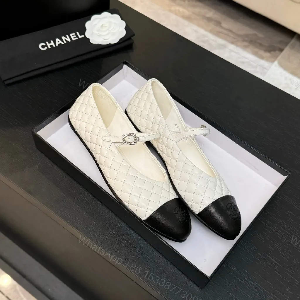 View 5 of Quilted Mary Jane Pumps with Two-Tone Cap Toe