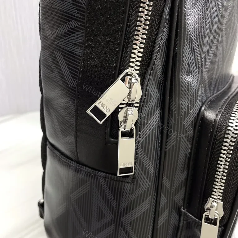 View 5 of Dior Luxe Backpack: Patterned Leather-Trim, All-Day Comfort