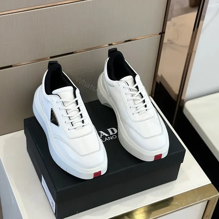 View 6 of Prada Milano White Platform Sneakers - Premium Comfort