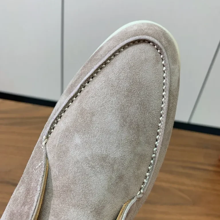 View 4 of Soft Suede Slip-Ons: Visible Stitch Detailing, Elevated Comfort