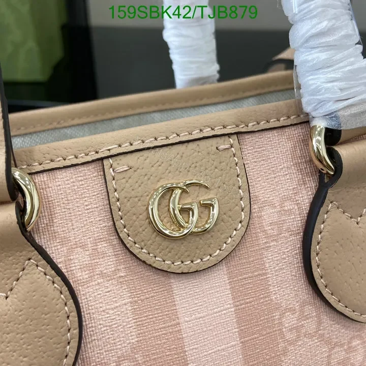 View 34 of Gucci Dusty Pink GG Supreme Canvas and Leather Mini Tote Bag ML75396