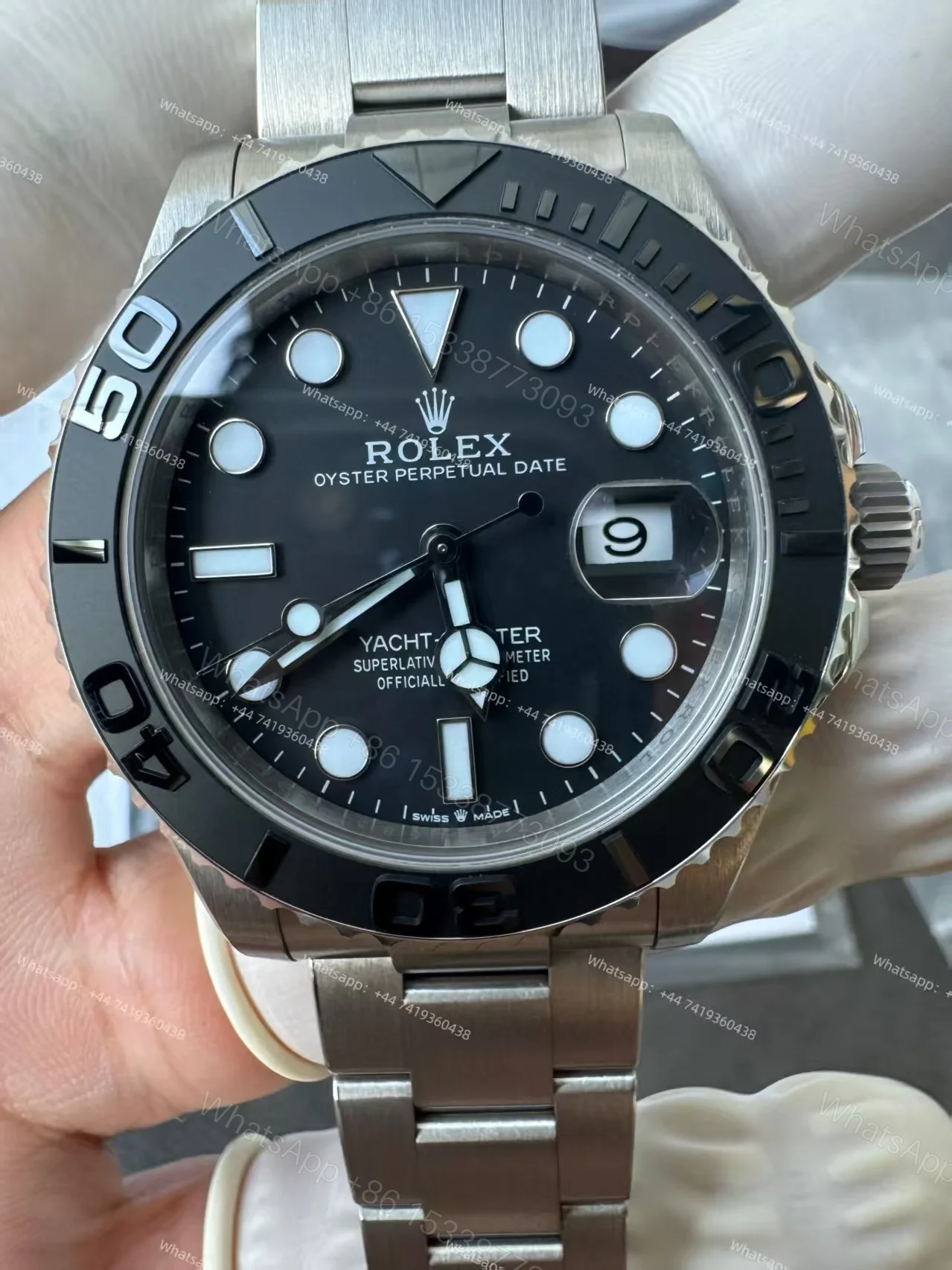 View 23 of Rolex Yacht-Master M226627-0001 1:1 Replica 42MM Titanium 3235 Movement Super Clone Watch