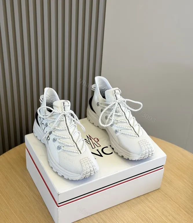 View 5 of Moncler Runway Runner: Luxe White Mesh High-Top Sneaker