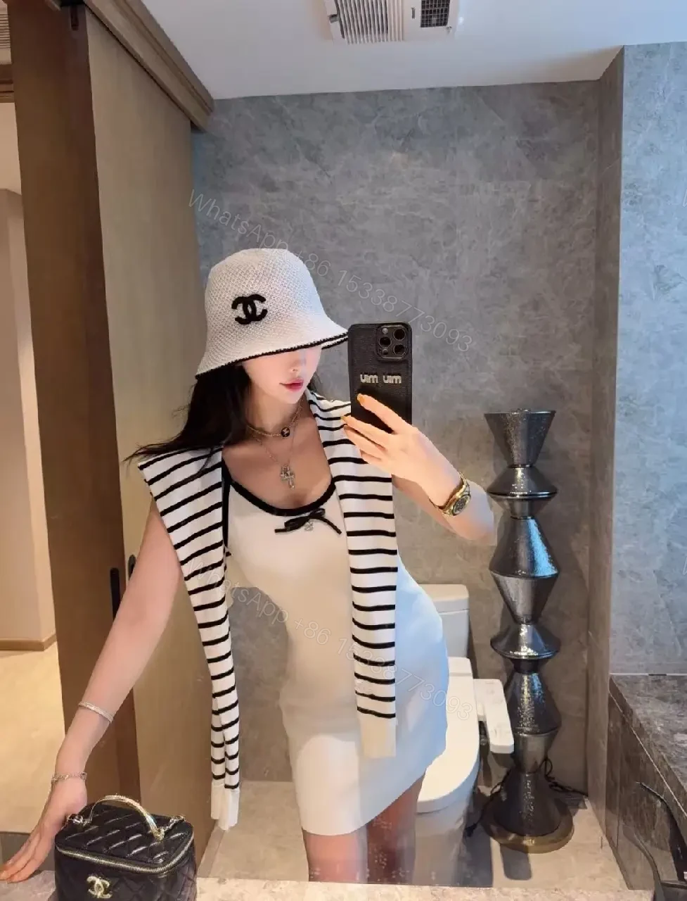 View 9 of Woven Bucket Hat: Dual-Color Luxe Texture, Logo Accent
