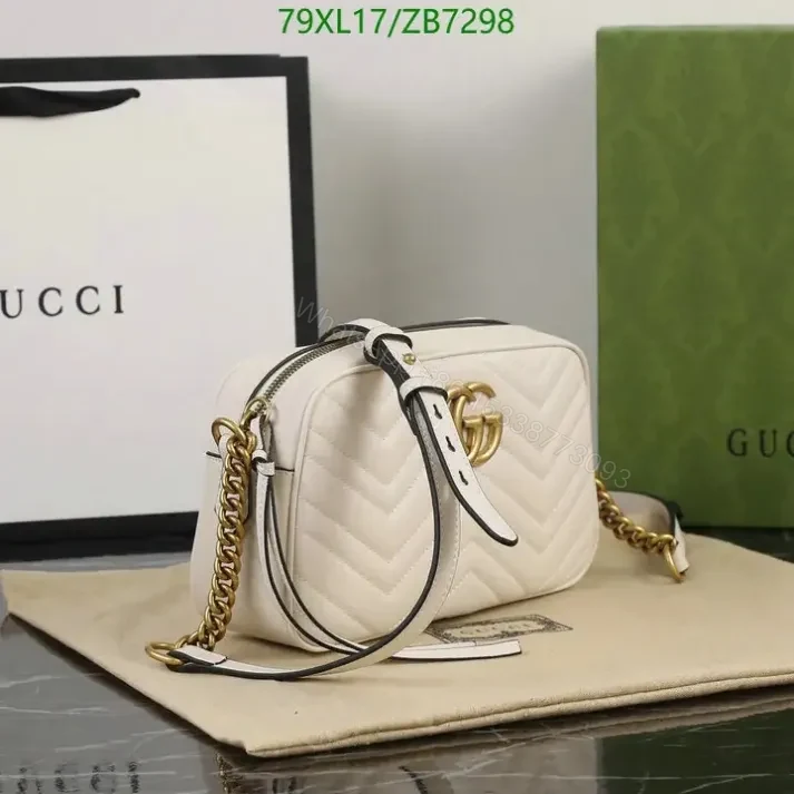 View 15 of Fake Gucci Small GG Beige Marmont Shoulder Bag ZB72988