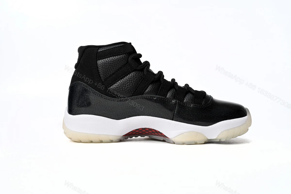View 2 of Jordan 11 25th Anniversary Black Silver Eyelets Reps
