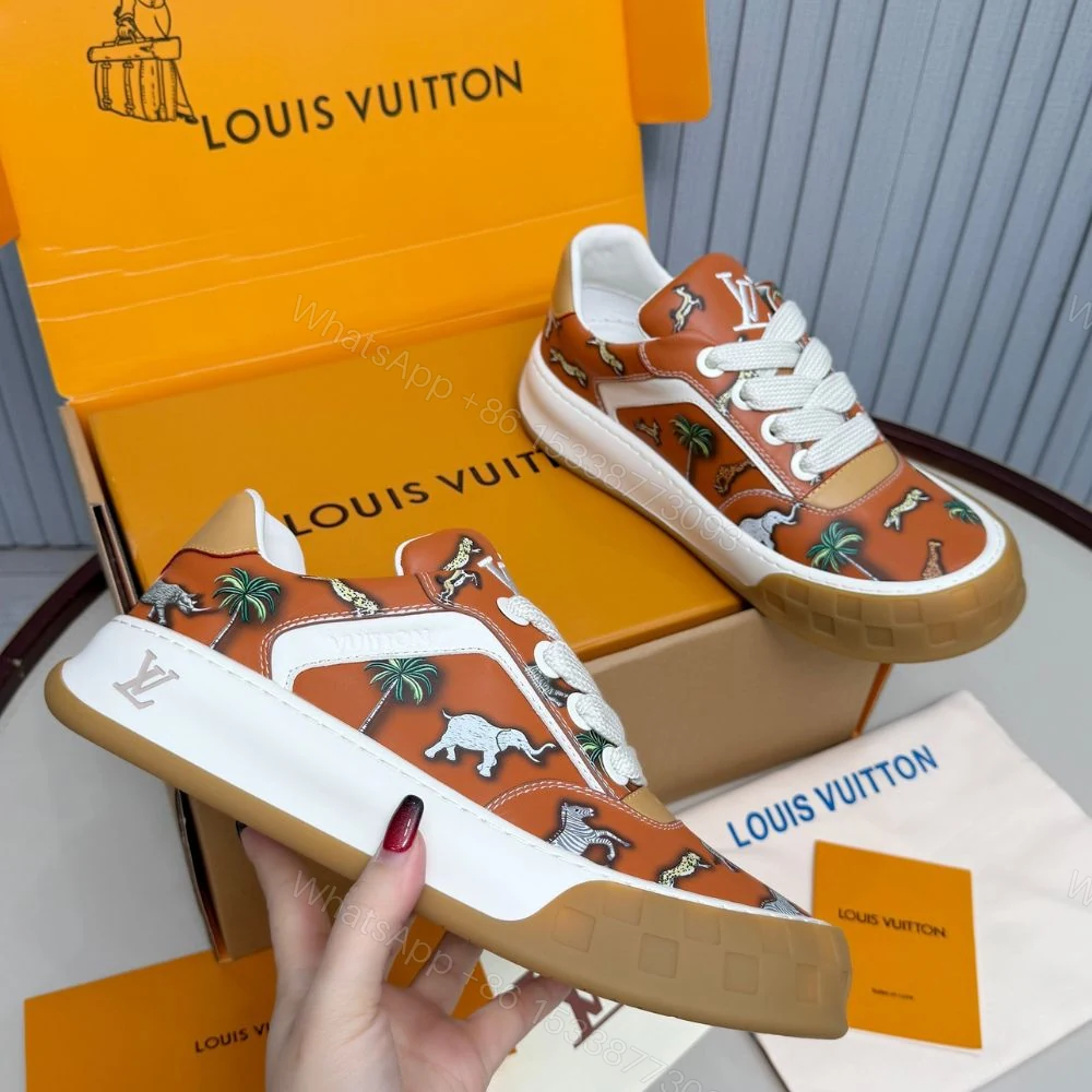 View 2 of Louis Vuitton LV The Darjeeling Limited LV Tilted Sneaker Cognac Brown 1AJTKS