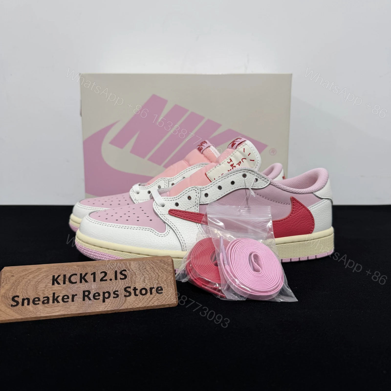 Travis Scott x Air Jordan 1 Tropical Pink Reps — view 1