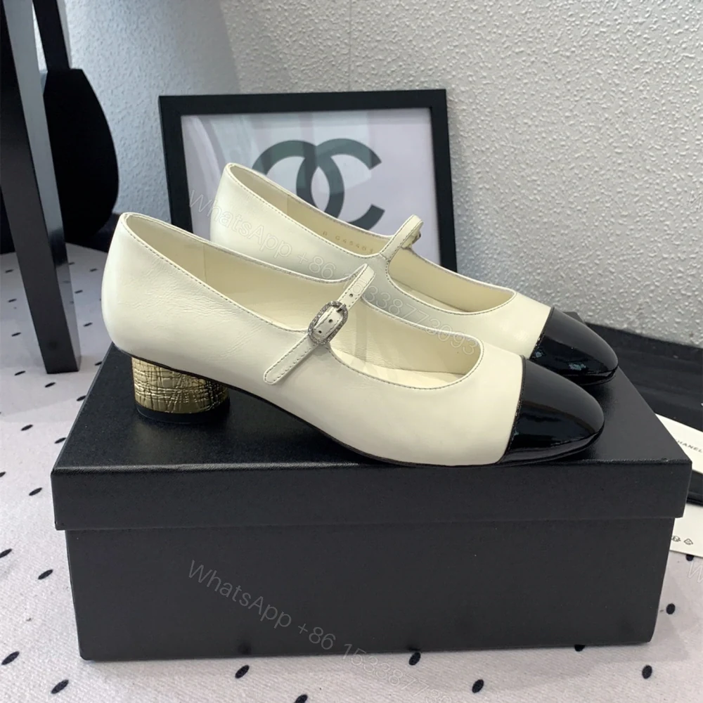View 2 of 高仿Chanel*G38897X小羊皮瑪麗珍單鞋象牙白免檢版
