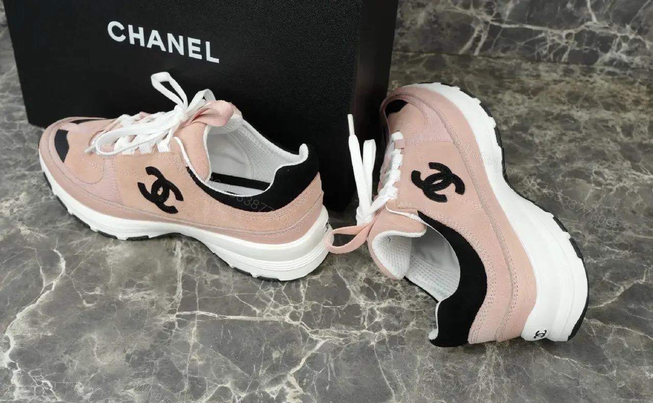 View 8 of Pink & Black Suede-Accent Luxe High-Top Sneakers with Cushioned Sole