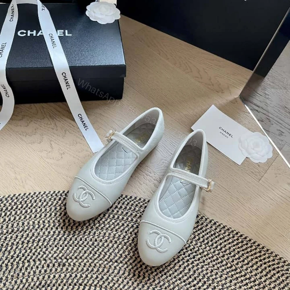 View 2 of Chanel Mary Jane Ballet Flat Pure Light Blue