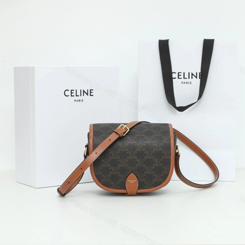 View 6 of 高仿Celine*Folco系列馬鞍包191502棕印花免檢版