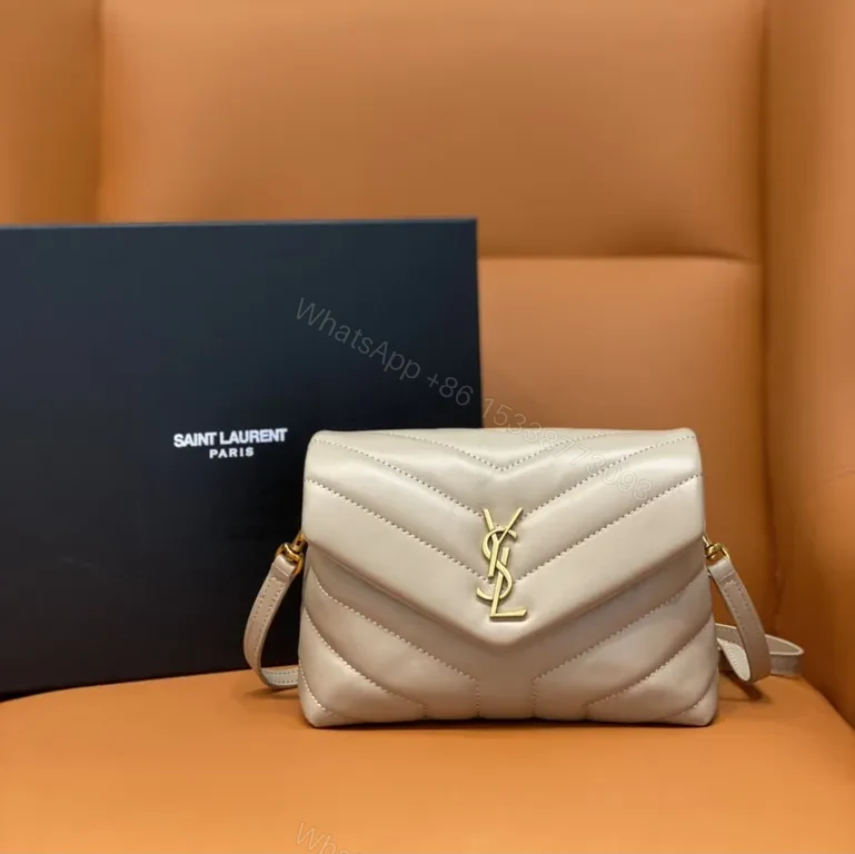Taupe Lambskin Chevron-Quilt Shoulder Bag: Discreet Luxury Carry — view 1