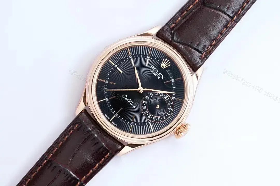 View 2 of Refined cellini black dial replica 39MM Everose Gold 50515-0010