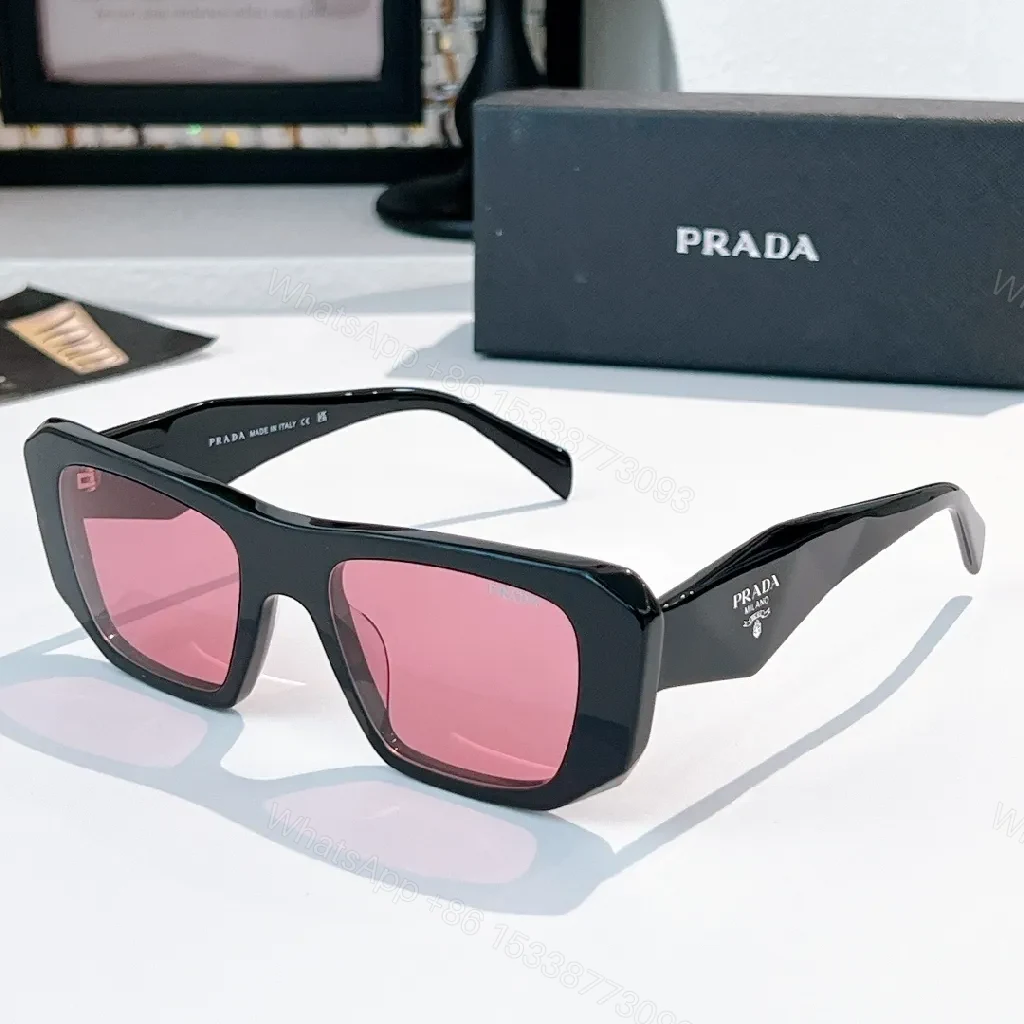 Bold Black Acetate Frames with Pink Lenses Sunglasses — view 1
