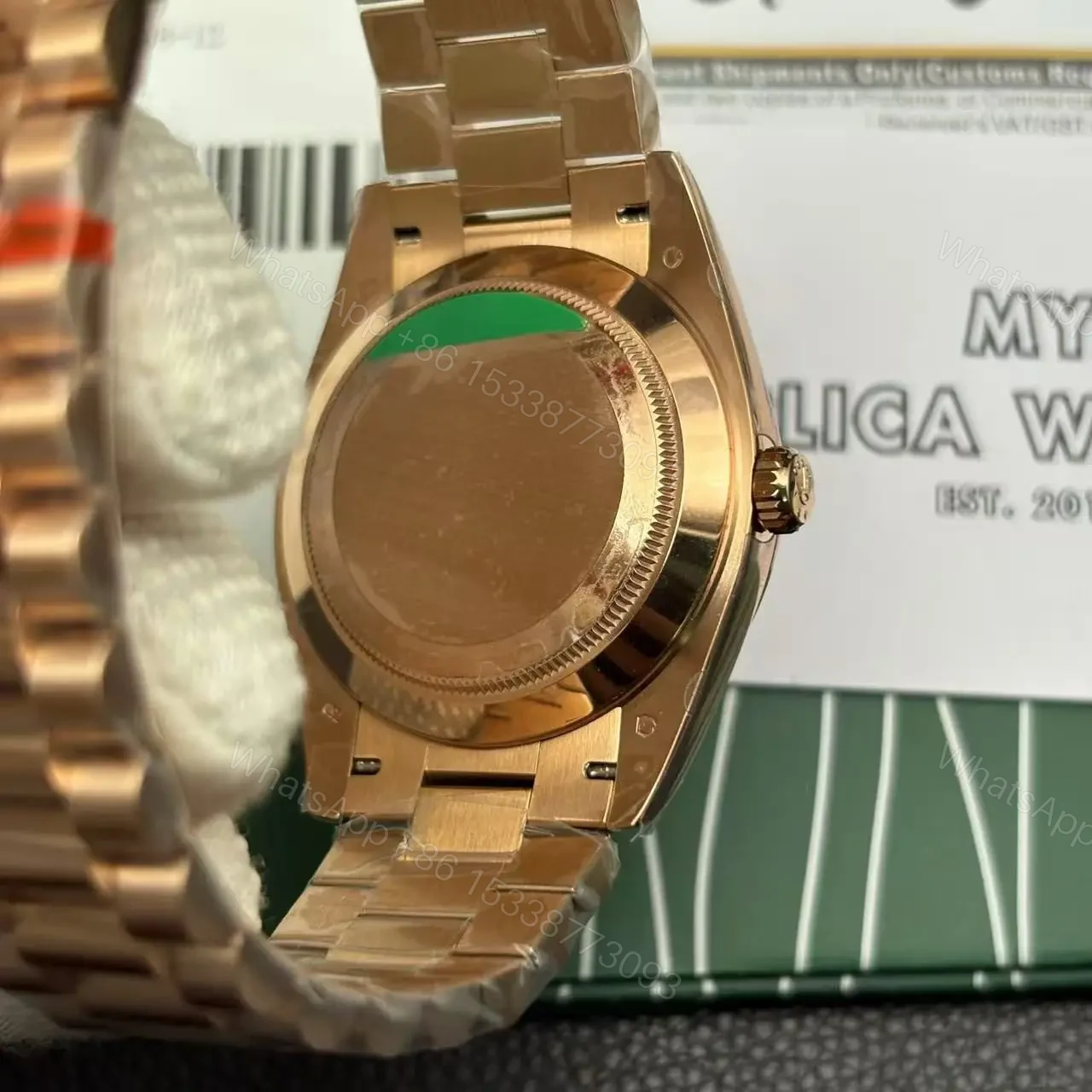 View 8 of Superclone Rolex Day-Date Rose Gold | SmokeDial 228235 40 mm