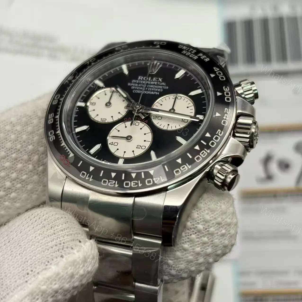 View 6 of Replica Rolex New White Gold Daytona 100 Years of Le Mans