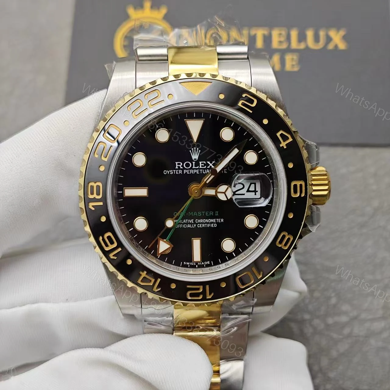 View 4 of Replica Rolex GMT-Master II Black Dial 116713