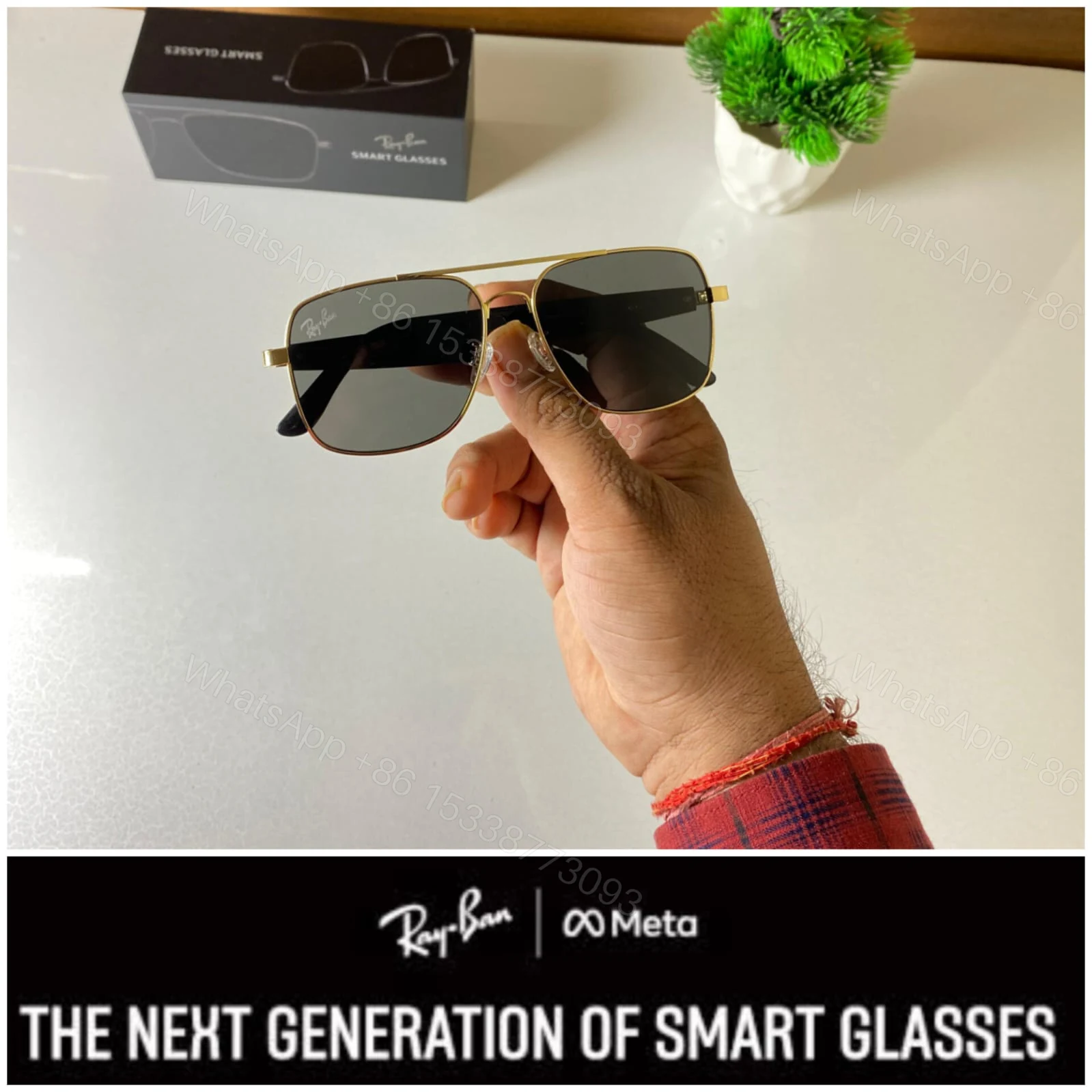 View 11 of Ray-Ban Meta Edition Black-Gold Tinted Metal