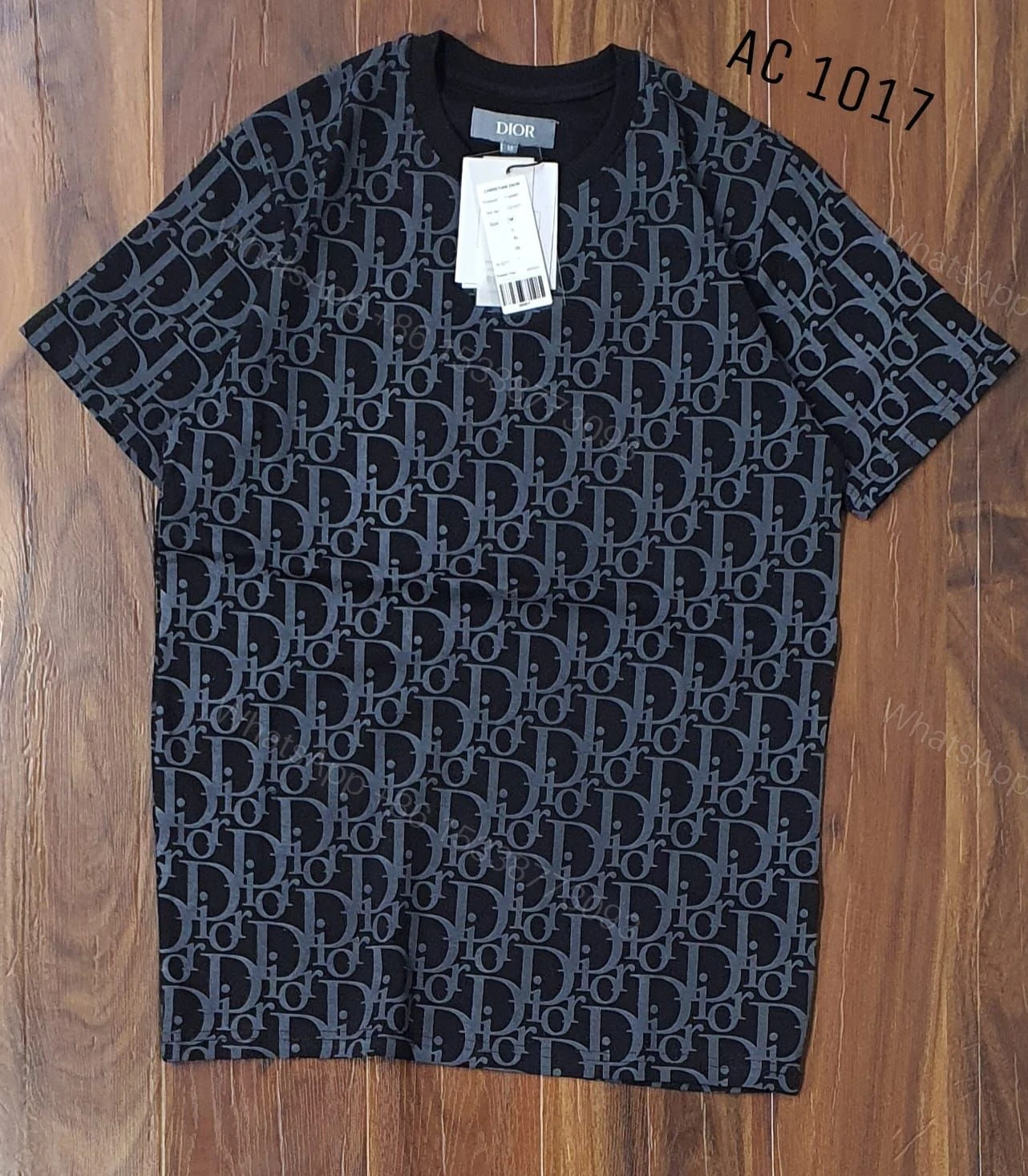 View 3 of FIRST COPY DIOR LYCRA ROUND NECK T-SHIRT