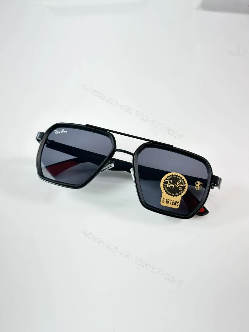 View 3 of First Copy RayBan 010 Black Sunglasses